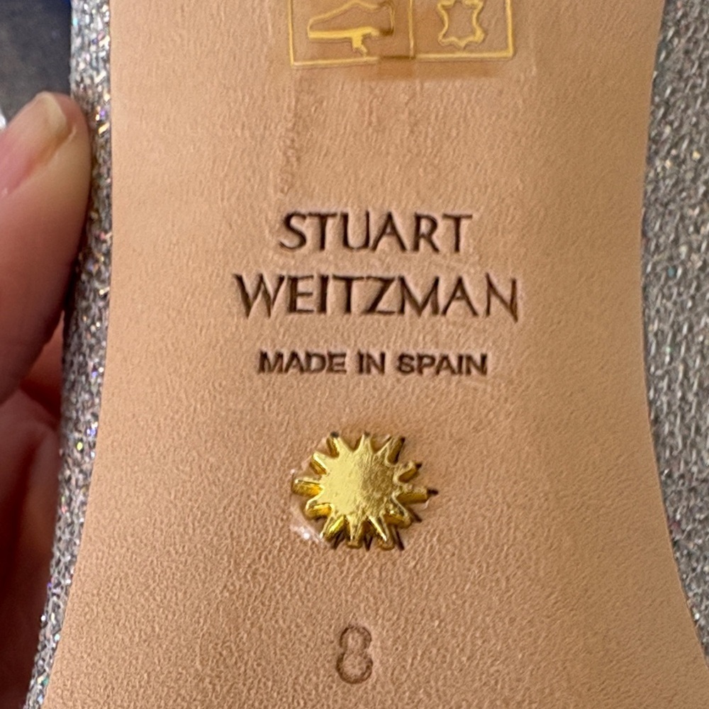 Stuart Weitzman Glittering Silver Heels - Picture 11 of 16